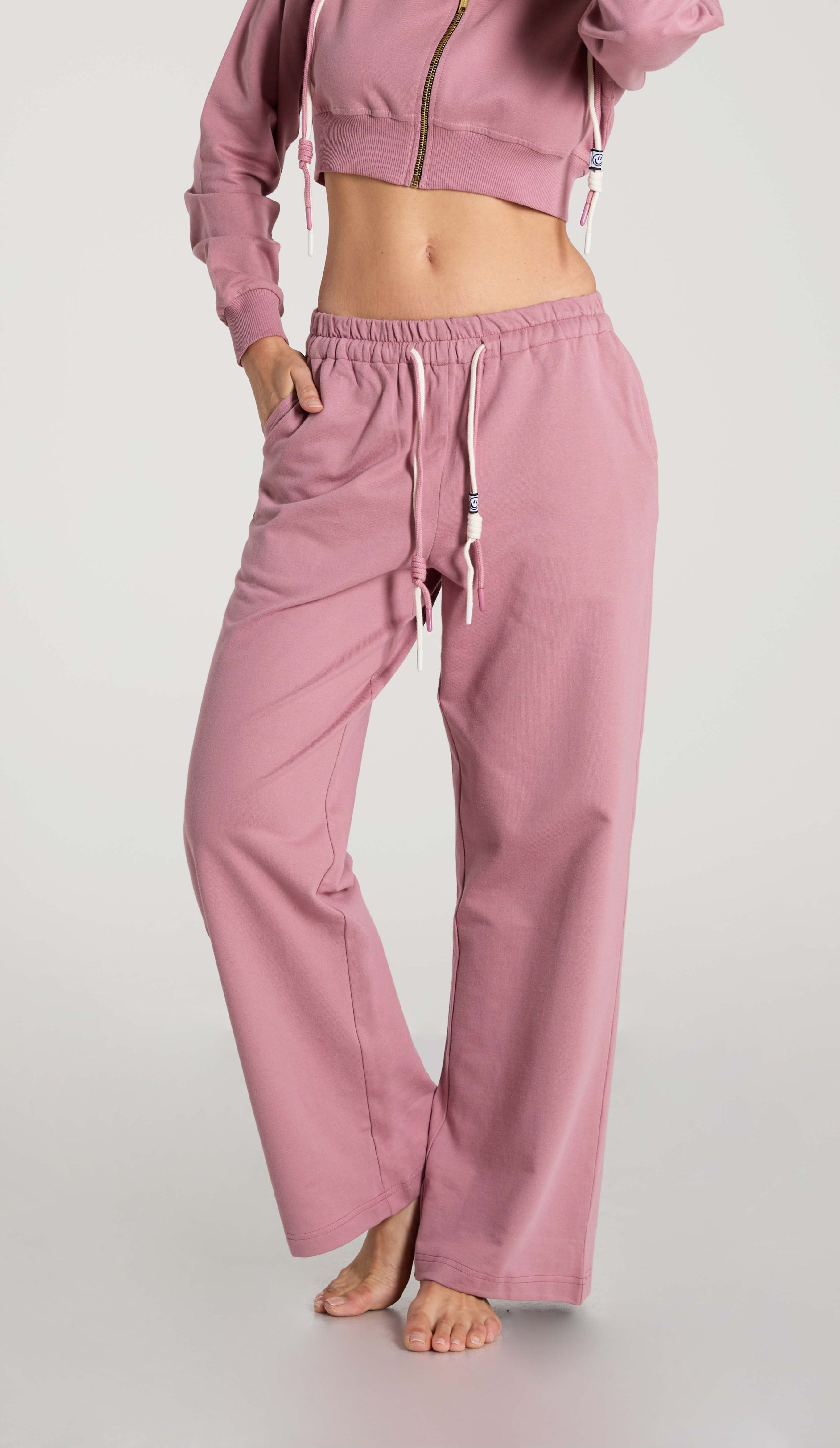 Dusty Pink Feather French Terry Hoodie