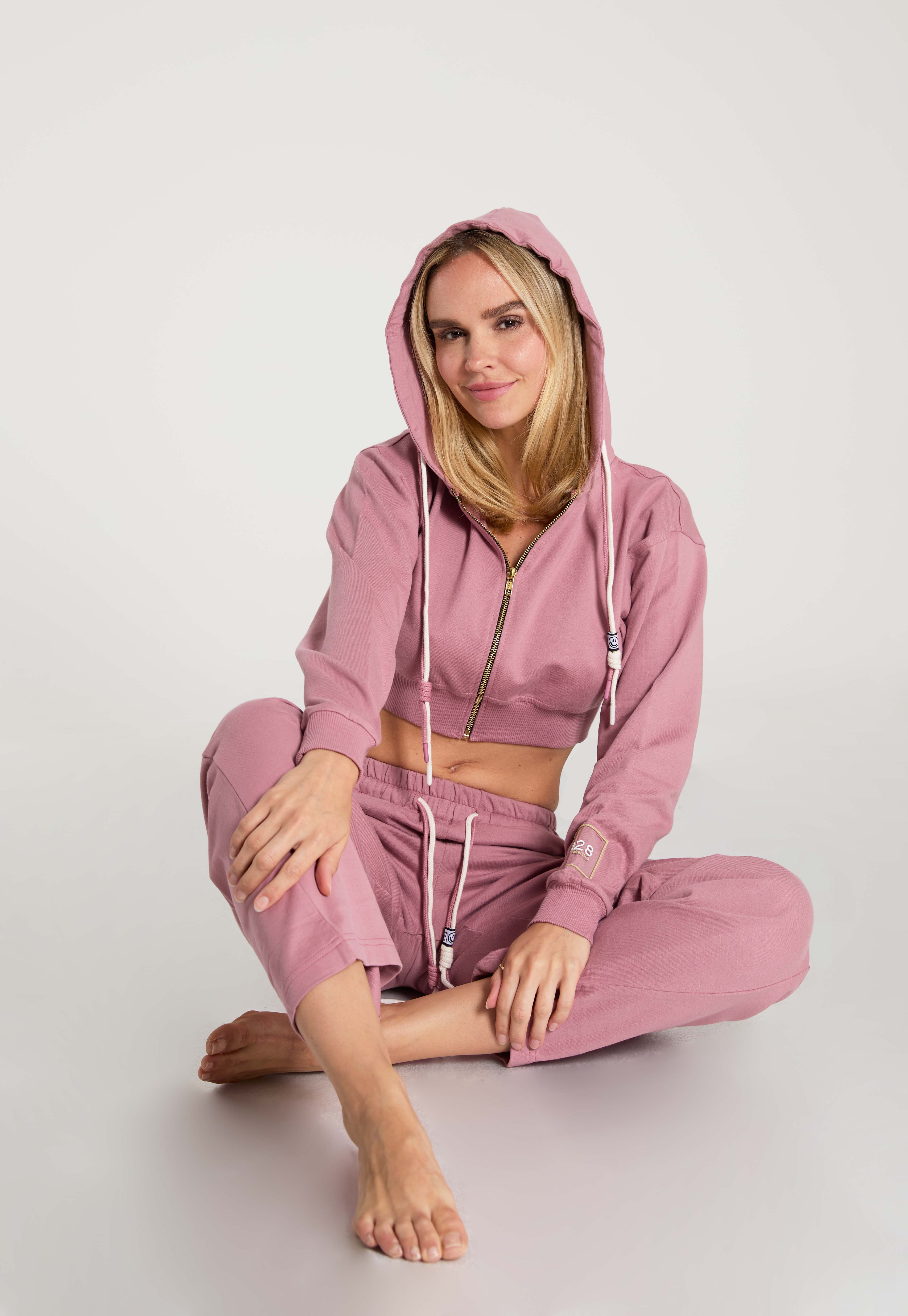 Dusty Pink Feather French Terry Hoodie