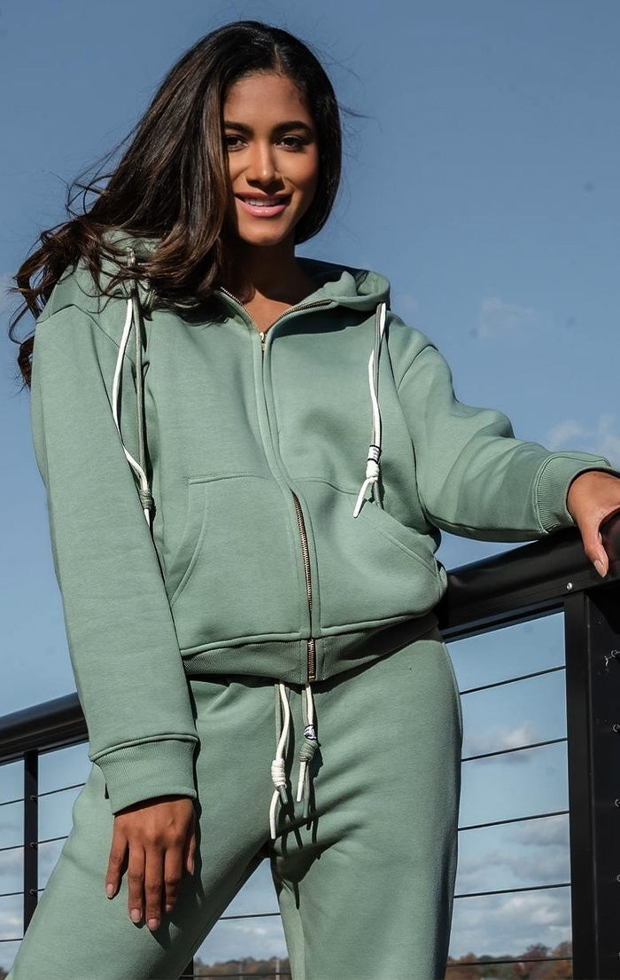 Cloud Hug Hoodie-Mint green