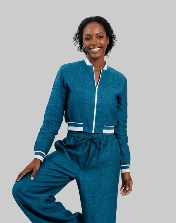 Emerald Linen Jacket