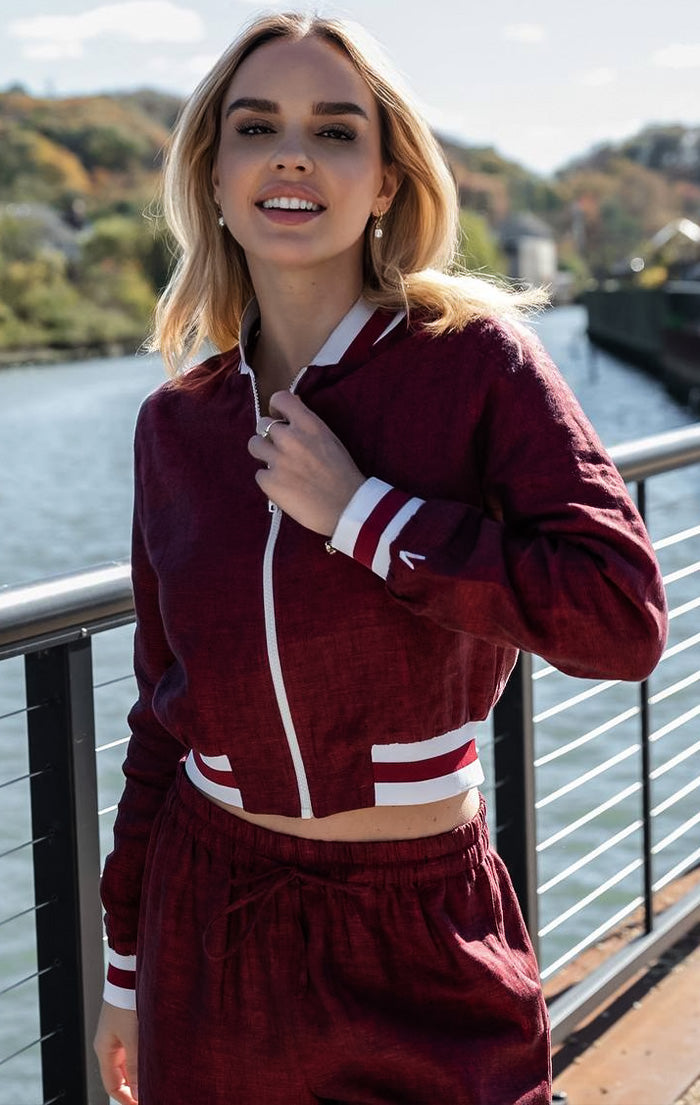 Linen Jacket-Wine Seduction