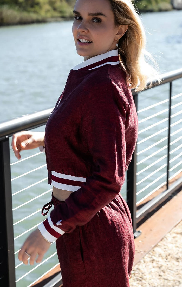 Linen Jacket-Wine Seduction