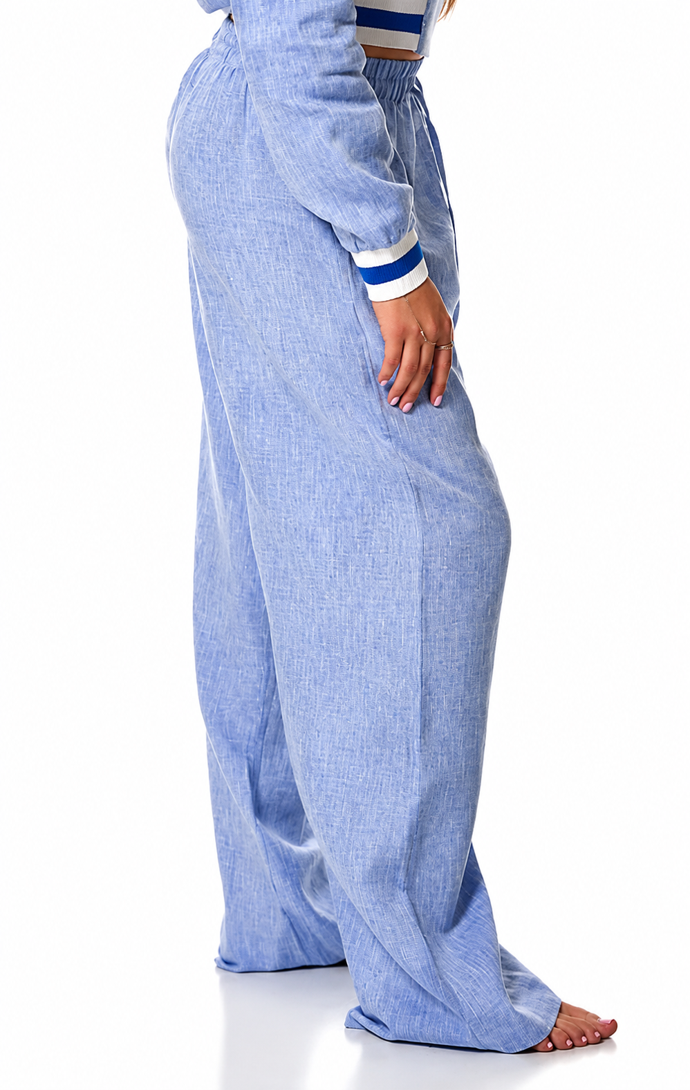Luvra linen Pant- Denim Blue