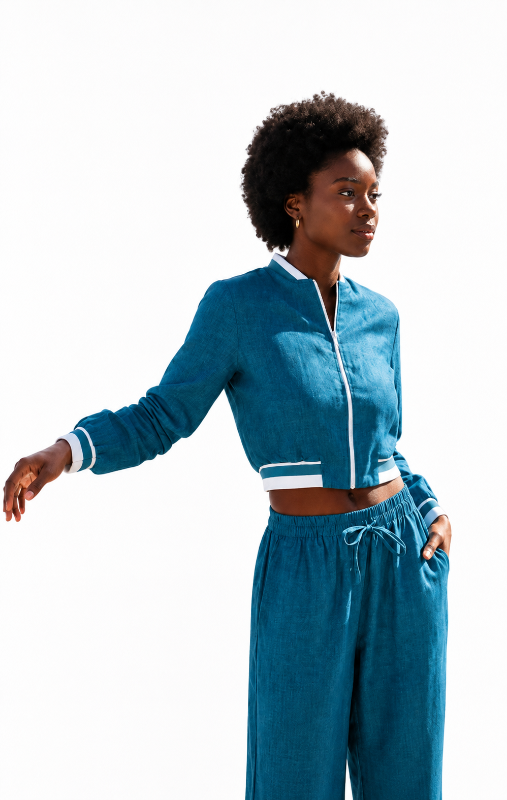 Luvra Linen Jacket- Emerald