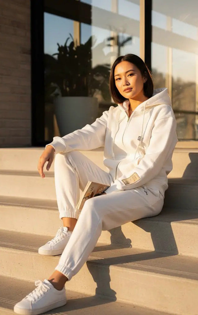 Cloud Hug Hoodie Set- Vanilla