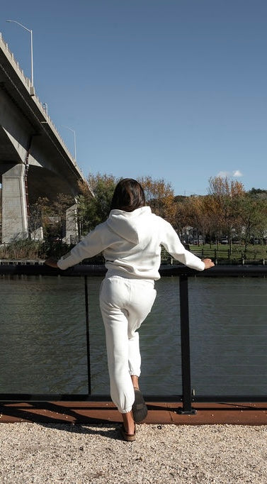 Cloud Hug Hoodie Set- Vanilla