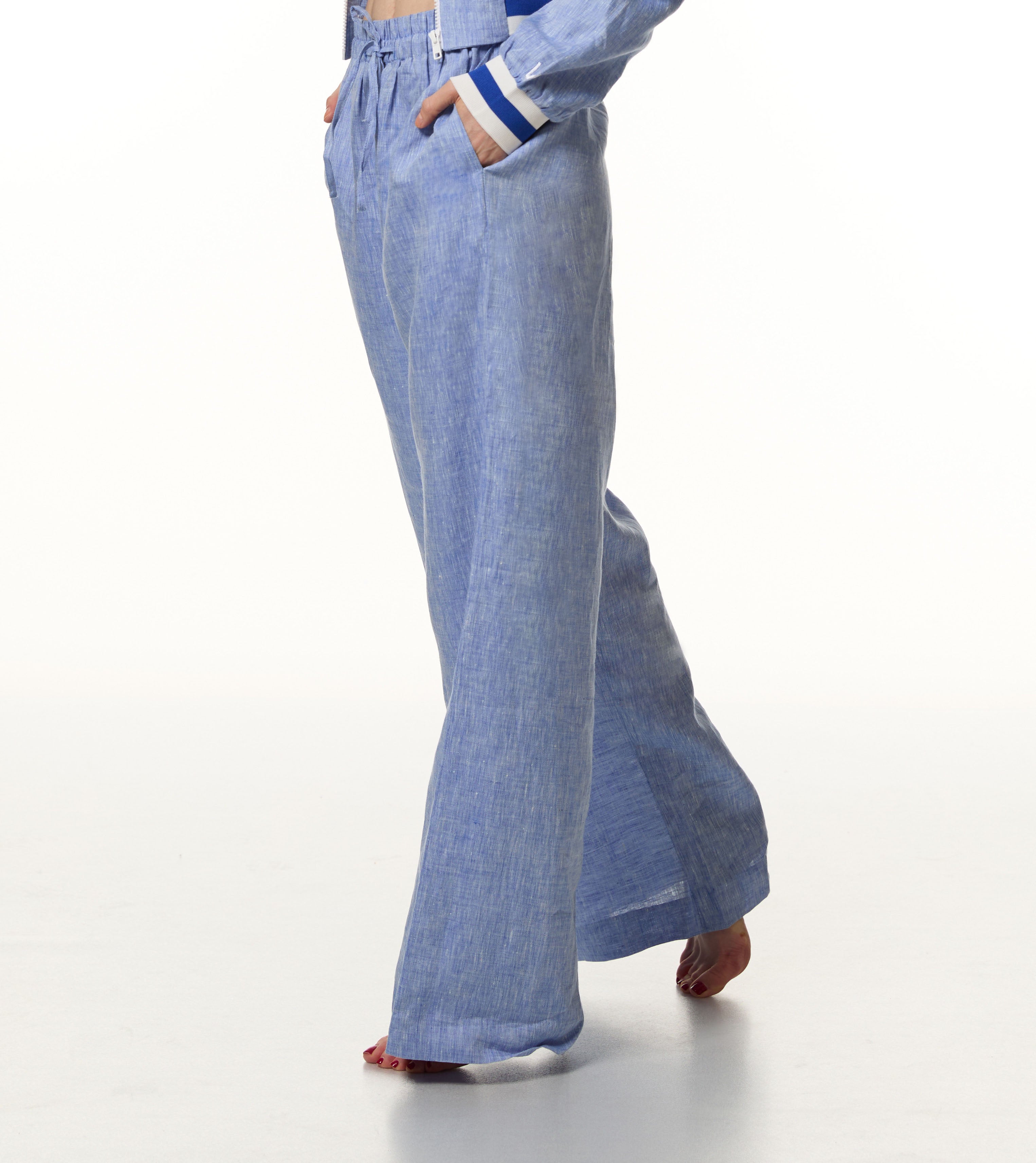 Luvra linen Pant- Denim Blue