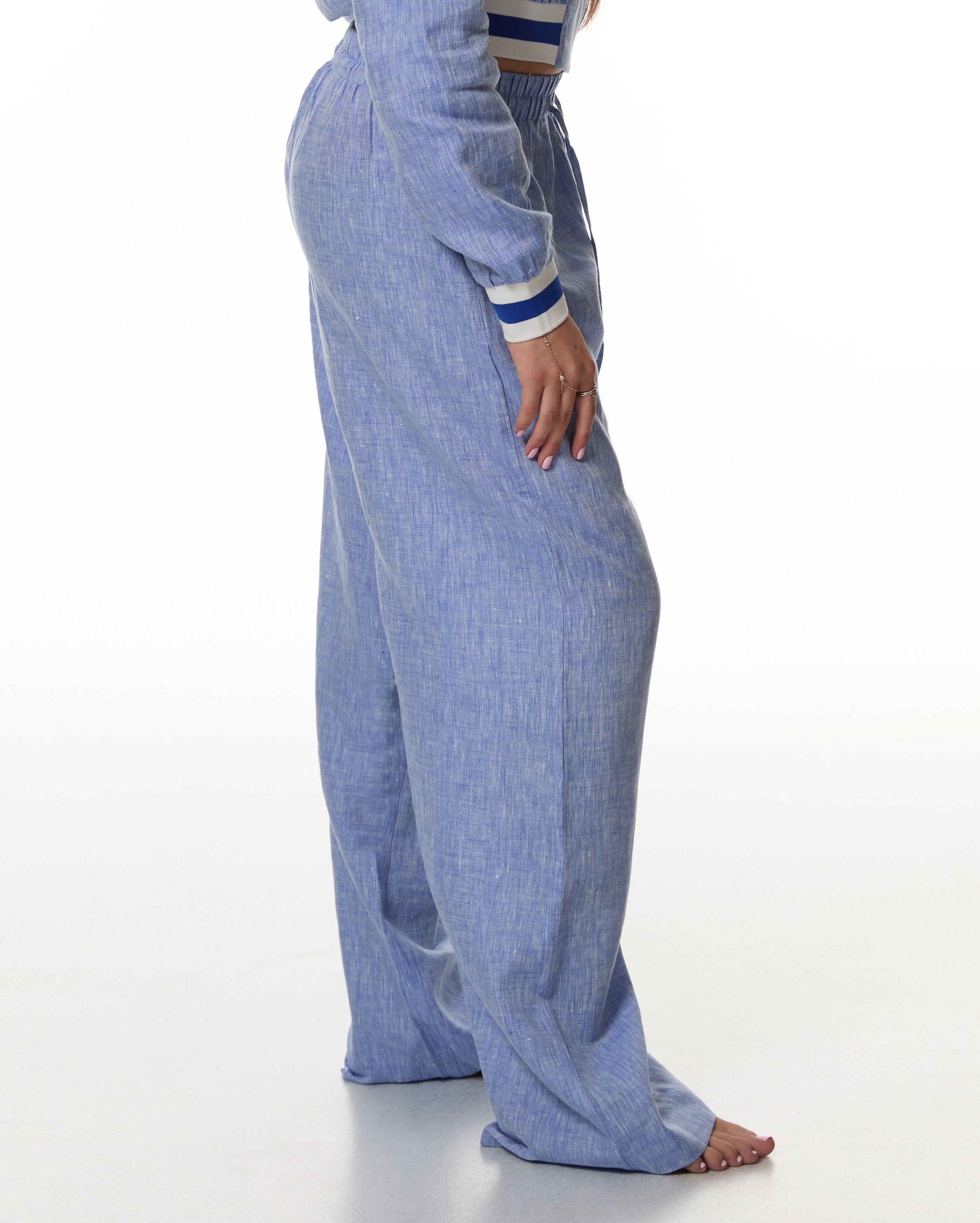 Luvra linen Pant- Denim Blue