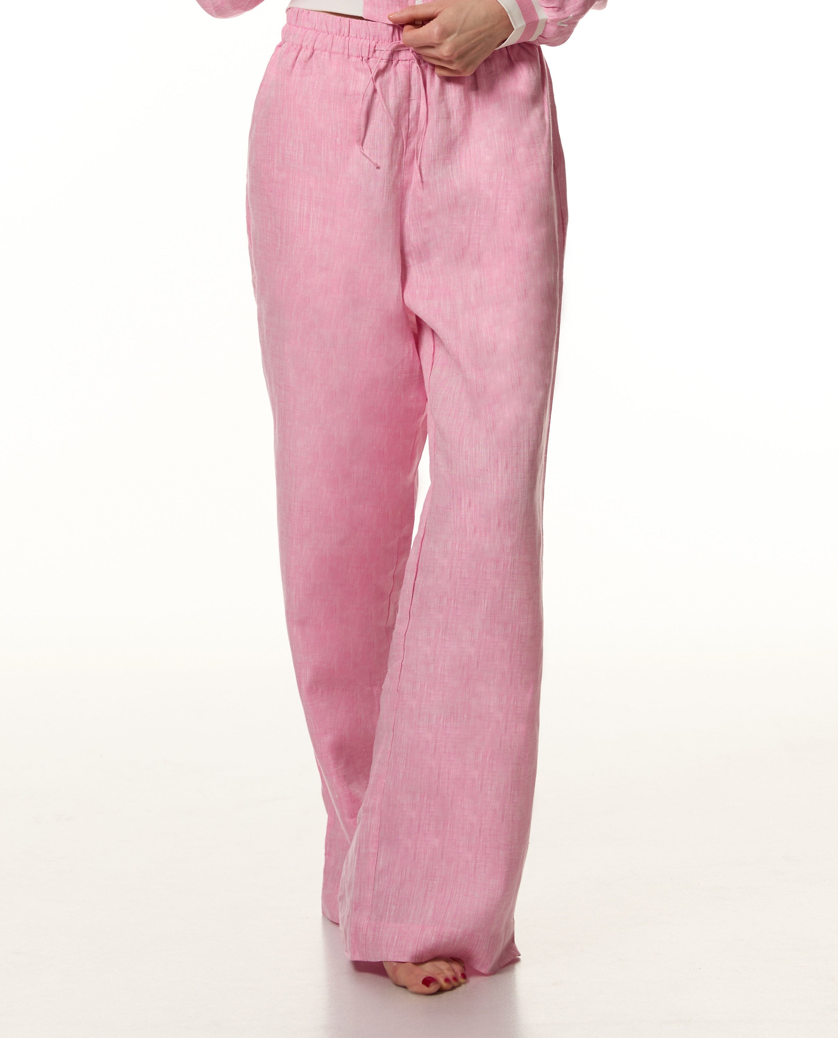 Dusty Pink Wide linen Pant