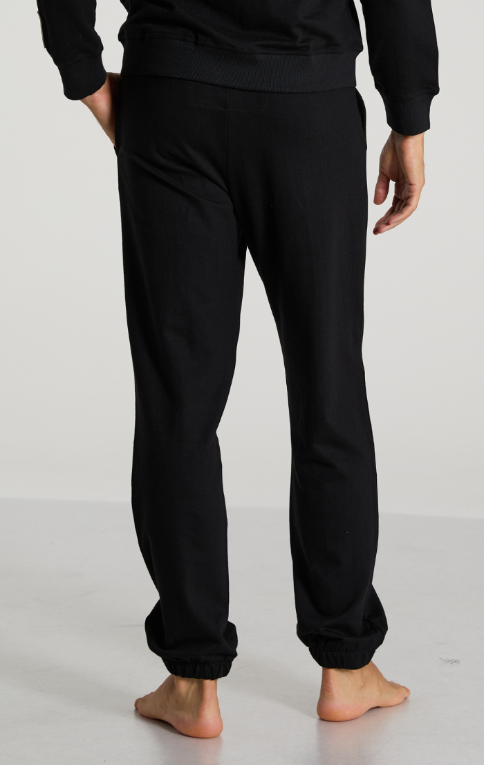 Black Light French Terry Drawstring Pants - Men