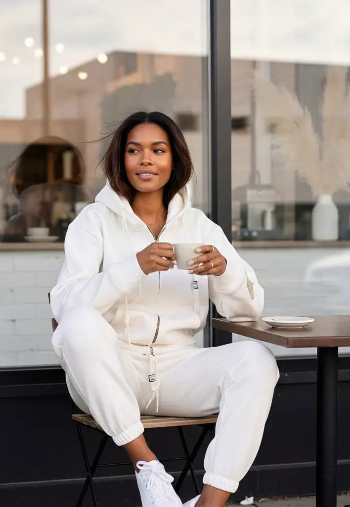 Cloud Hug Hoodie Set- Vanilla