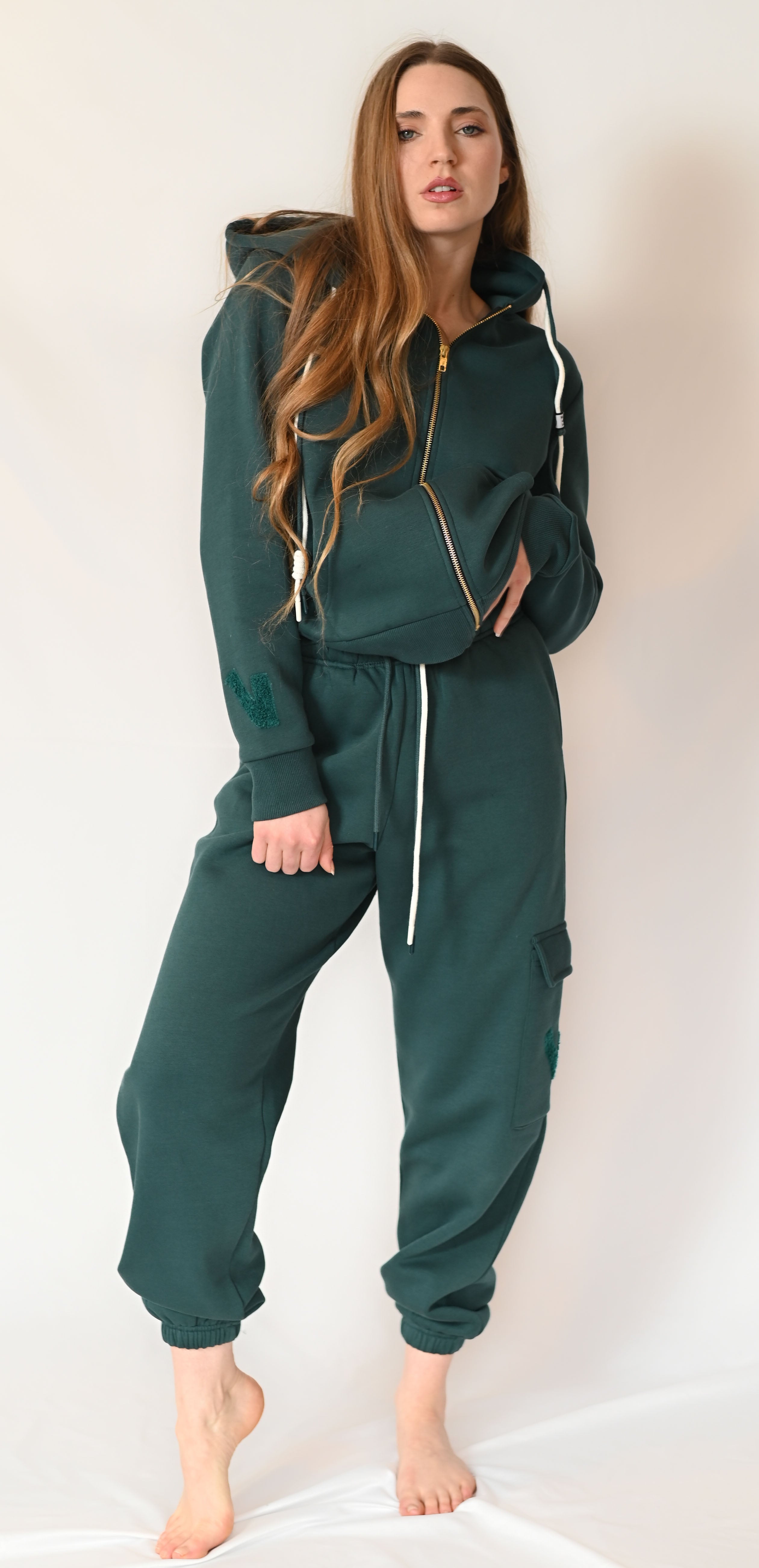 Zipper Hoodie - Evergreen - Women