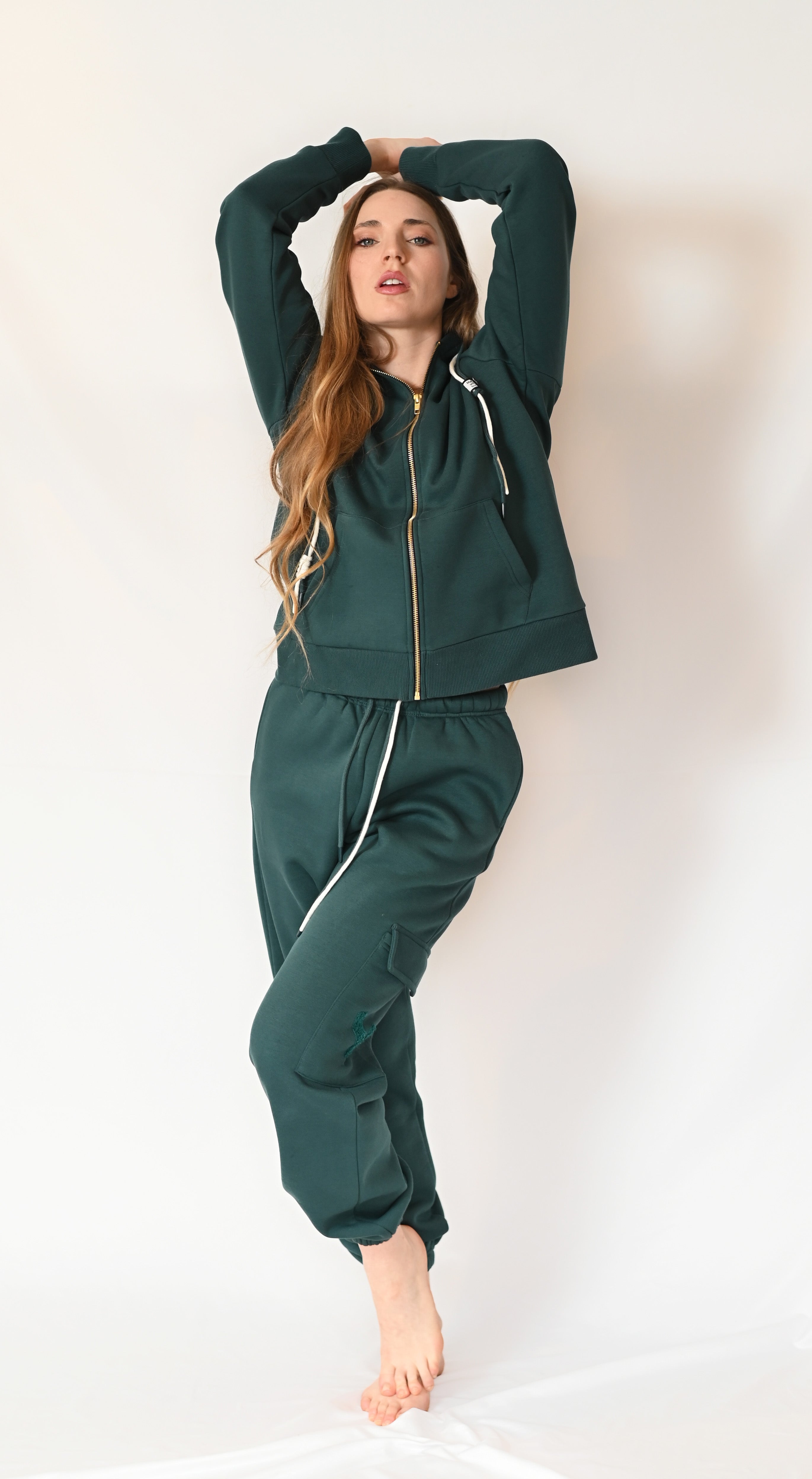 Zipper Hoodie - Evergreen - Women