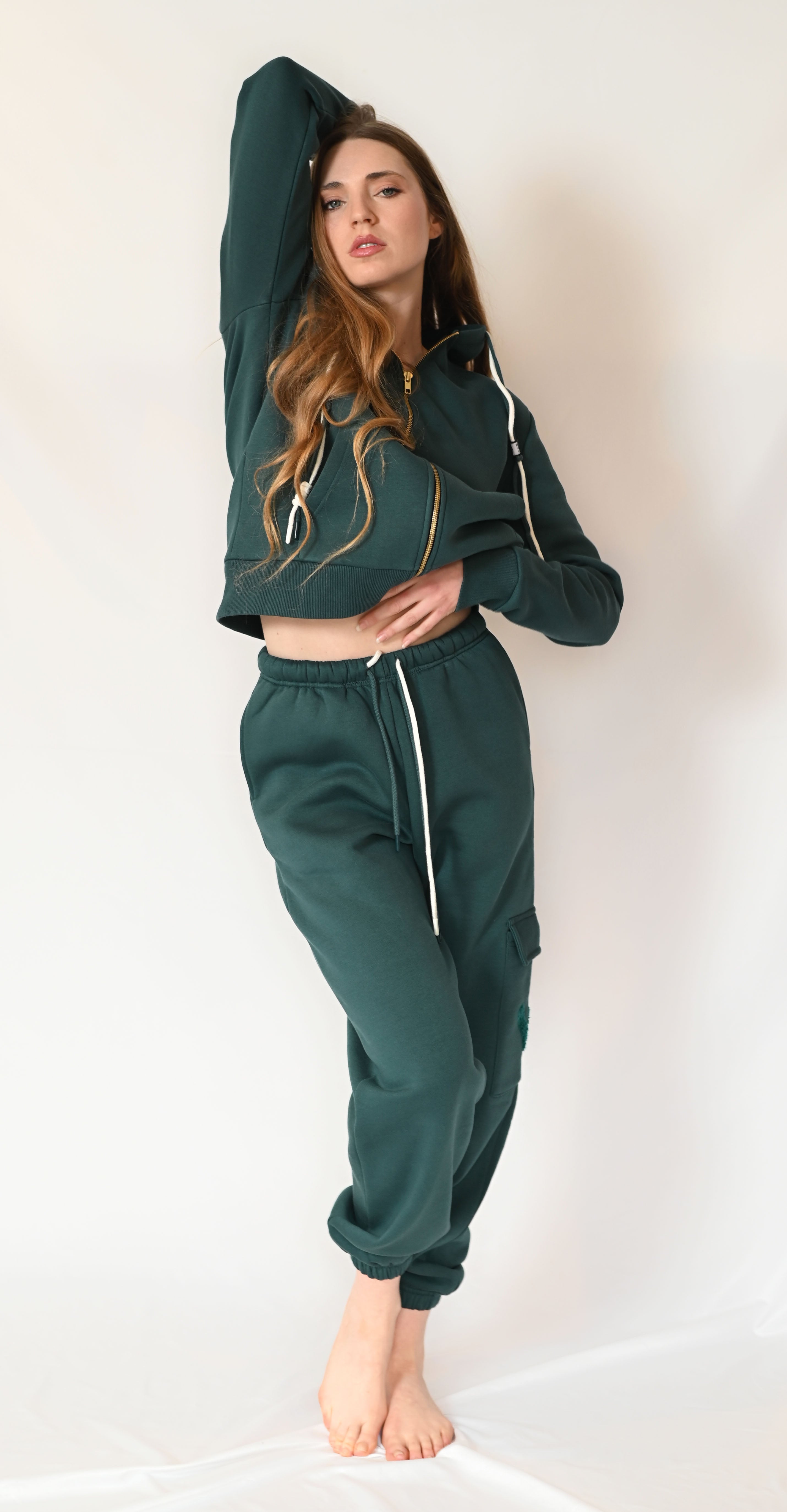 Zipper Hoodie - Evergreen - Women