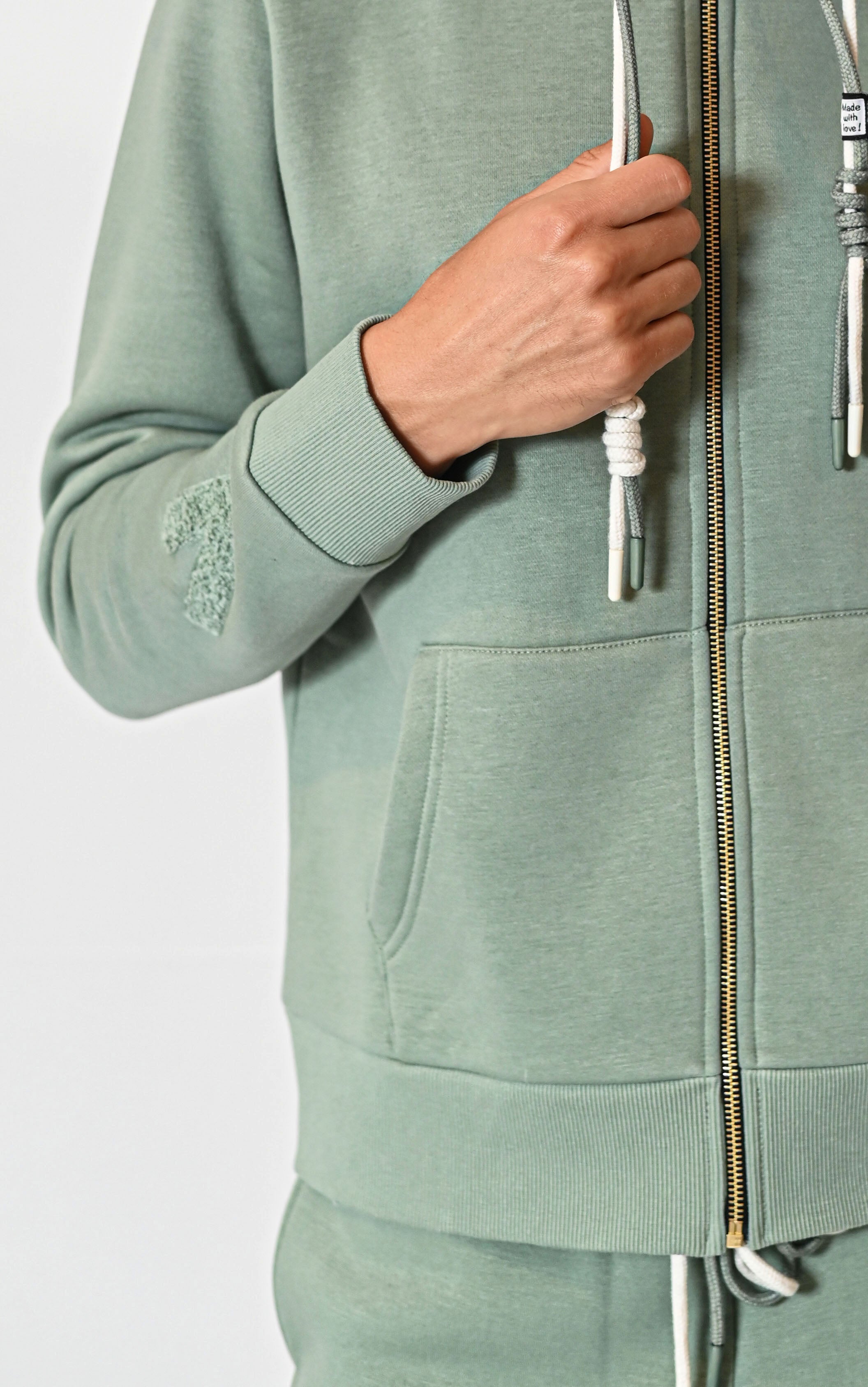 Zipper Hoodie - Celadon - Men