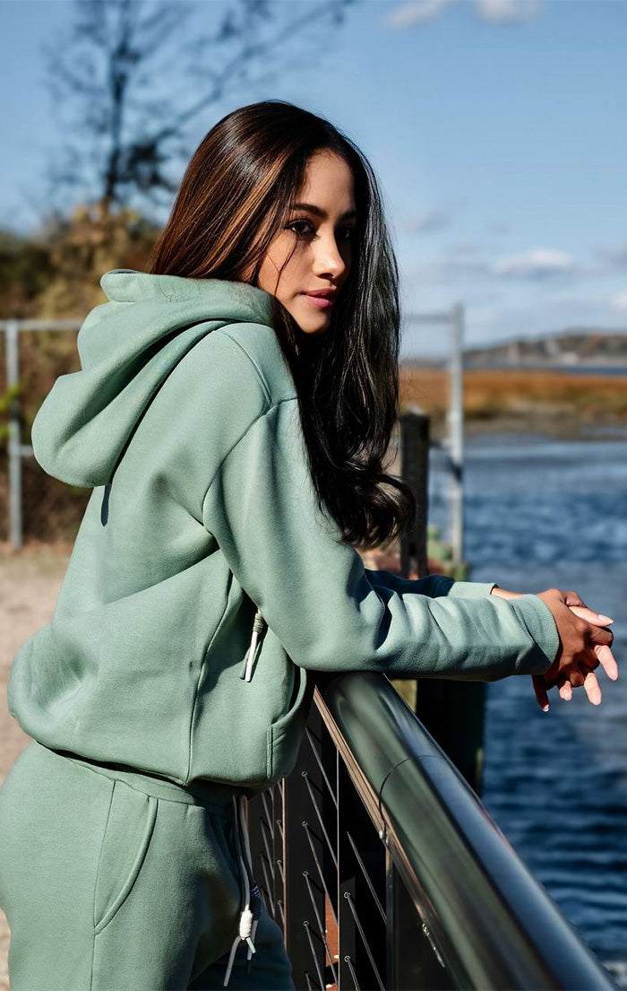 Cloud Hug Hoodie-Mint green