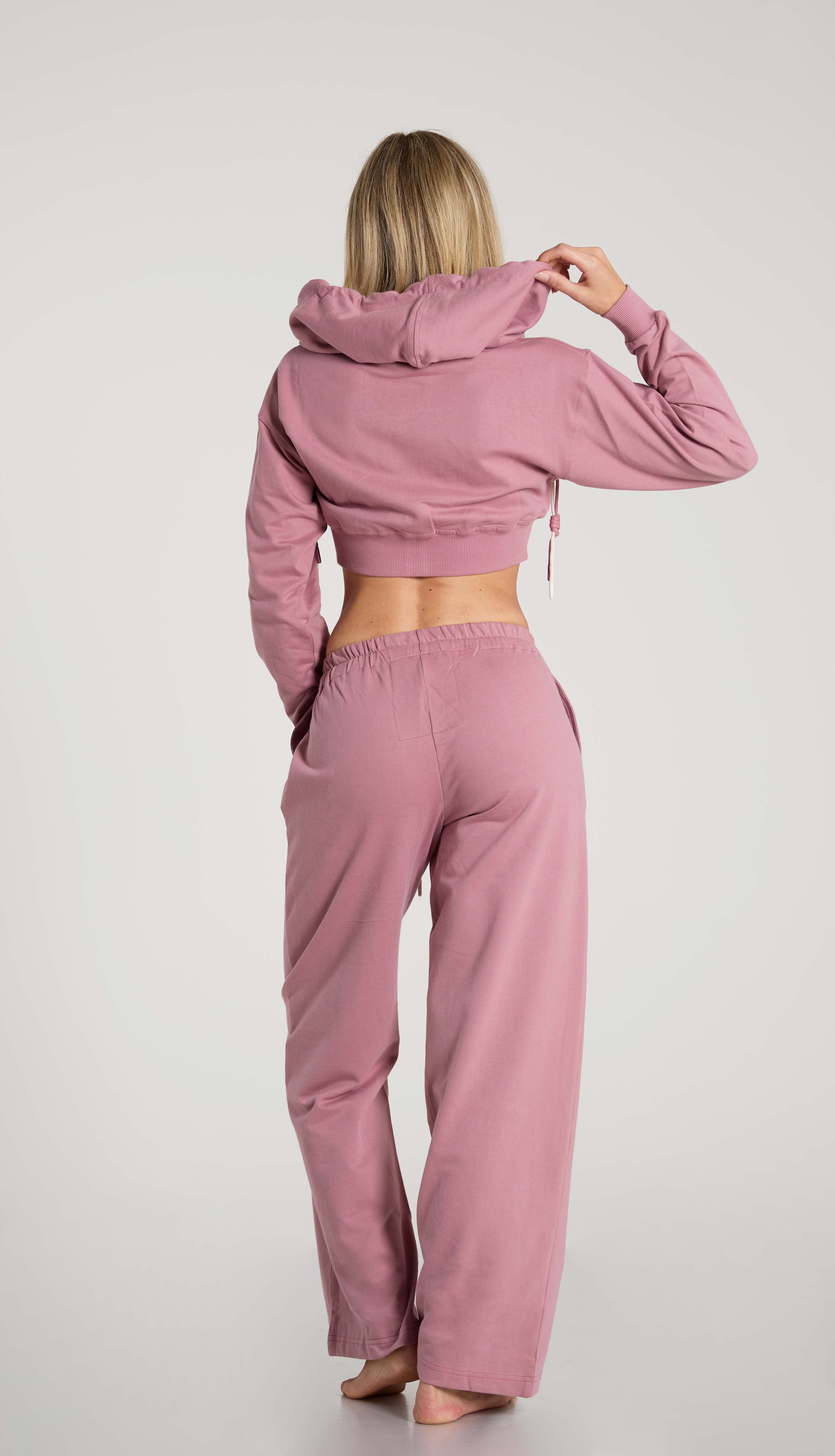 Dusty Pink Feather French Terry Hoodie