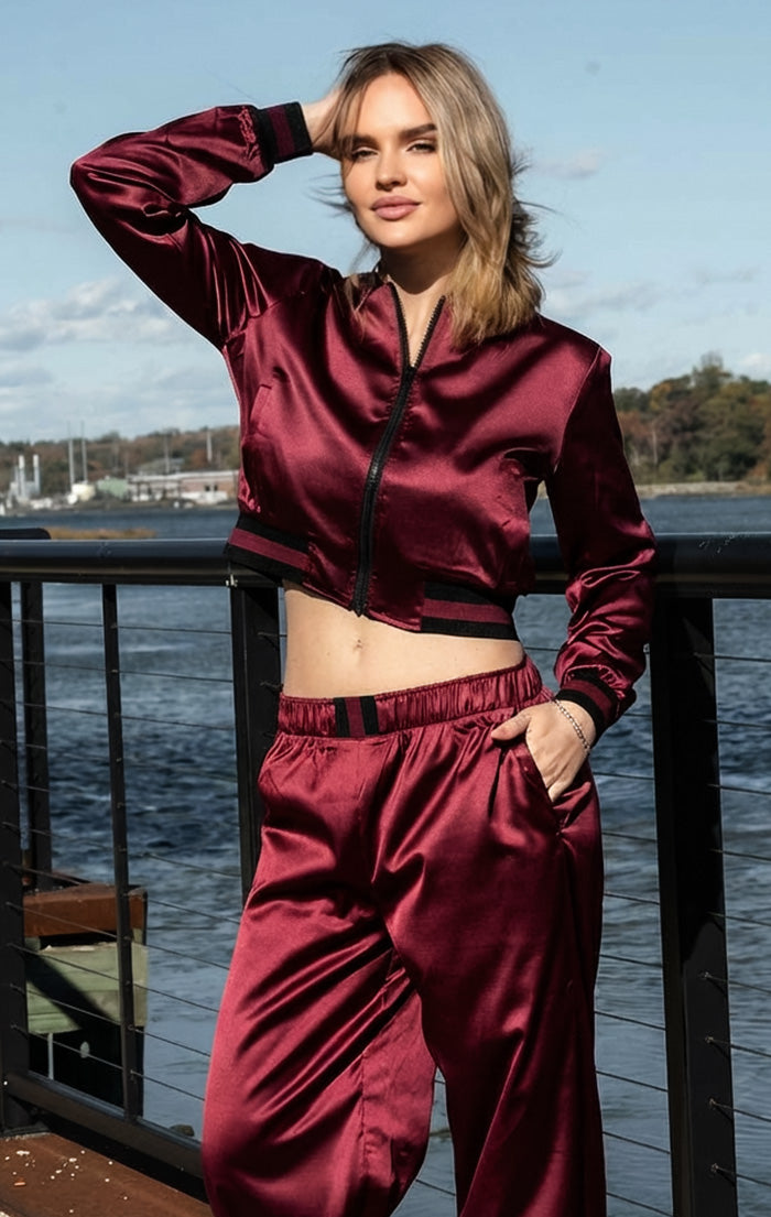 Flash Deep Wine Red Jacket