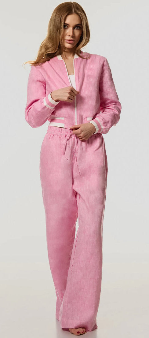 Luvra linen Jacket- Cotton Candy