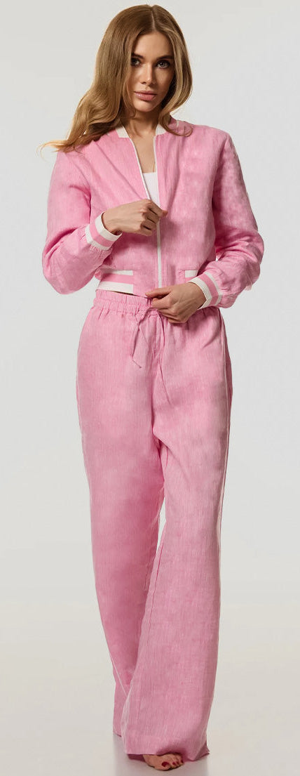 Luvra linen Jacket- Cotton Candy