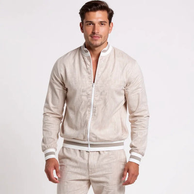 Mens Biege Linen Jacket