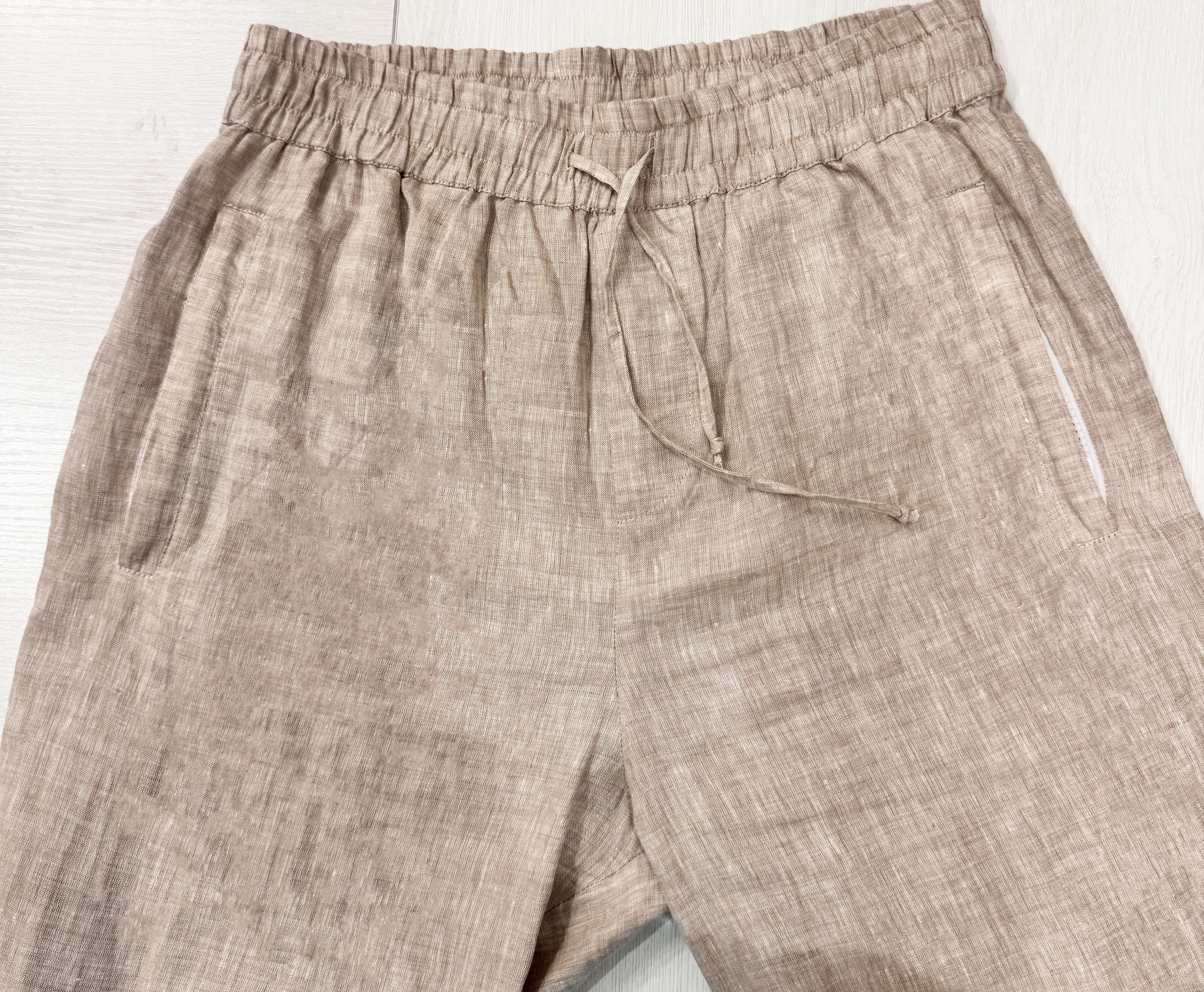 Mens Biege Linen Pant