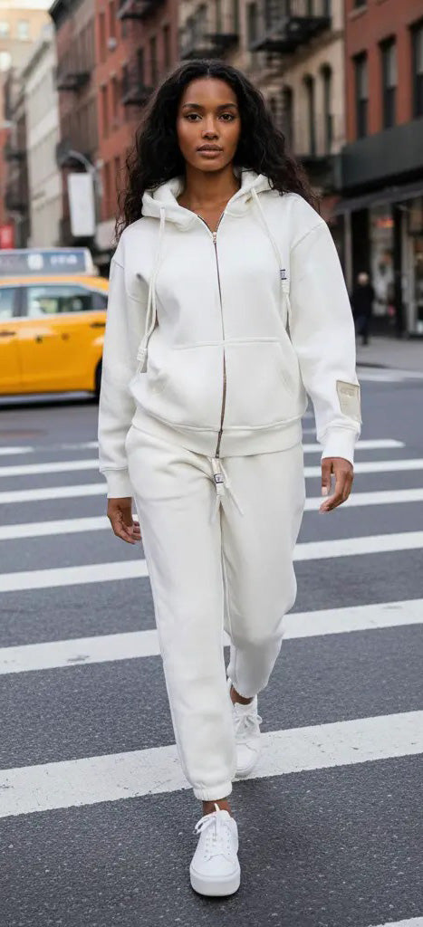 Cloud Hug Hoodie Set- Vanilla