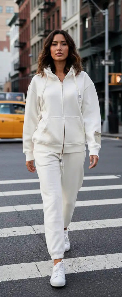 Cloud Hug Hoodie Set- Vanilla