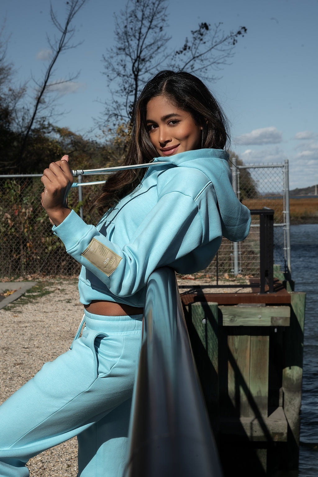 Cloud Hug Hoodie Set-Aquamarine