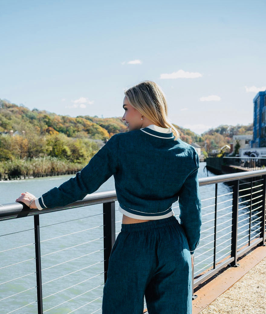 Emerald Linen Jacket