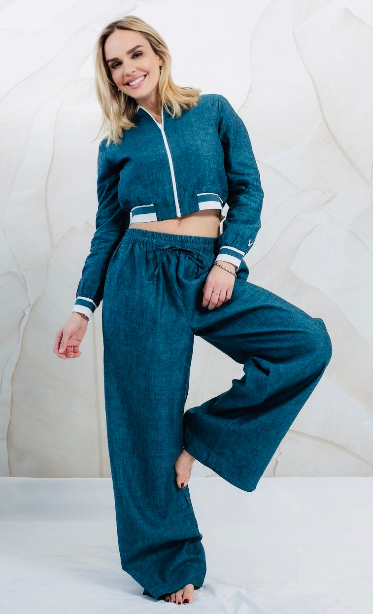 Emerald Linen Pant