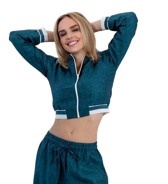 Emerald Linen Jacket