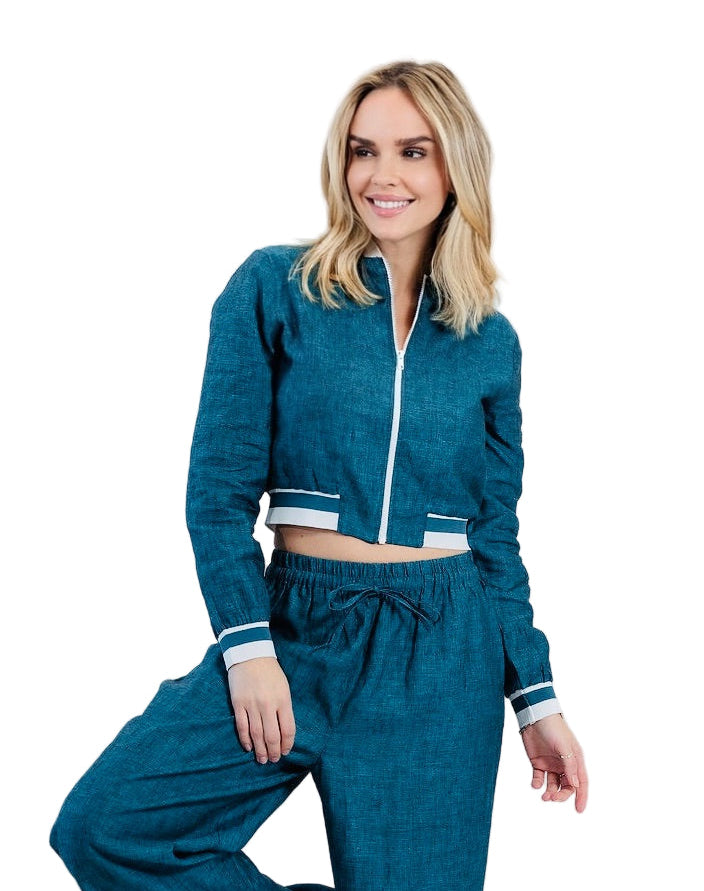 Emerald Linen Jacket