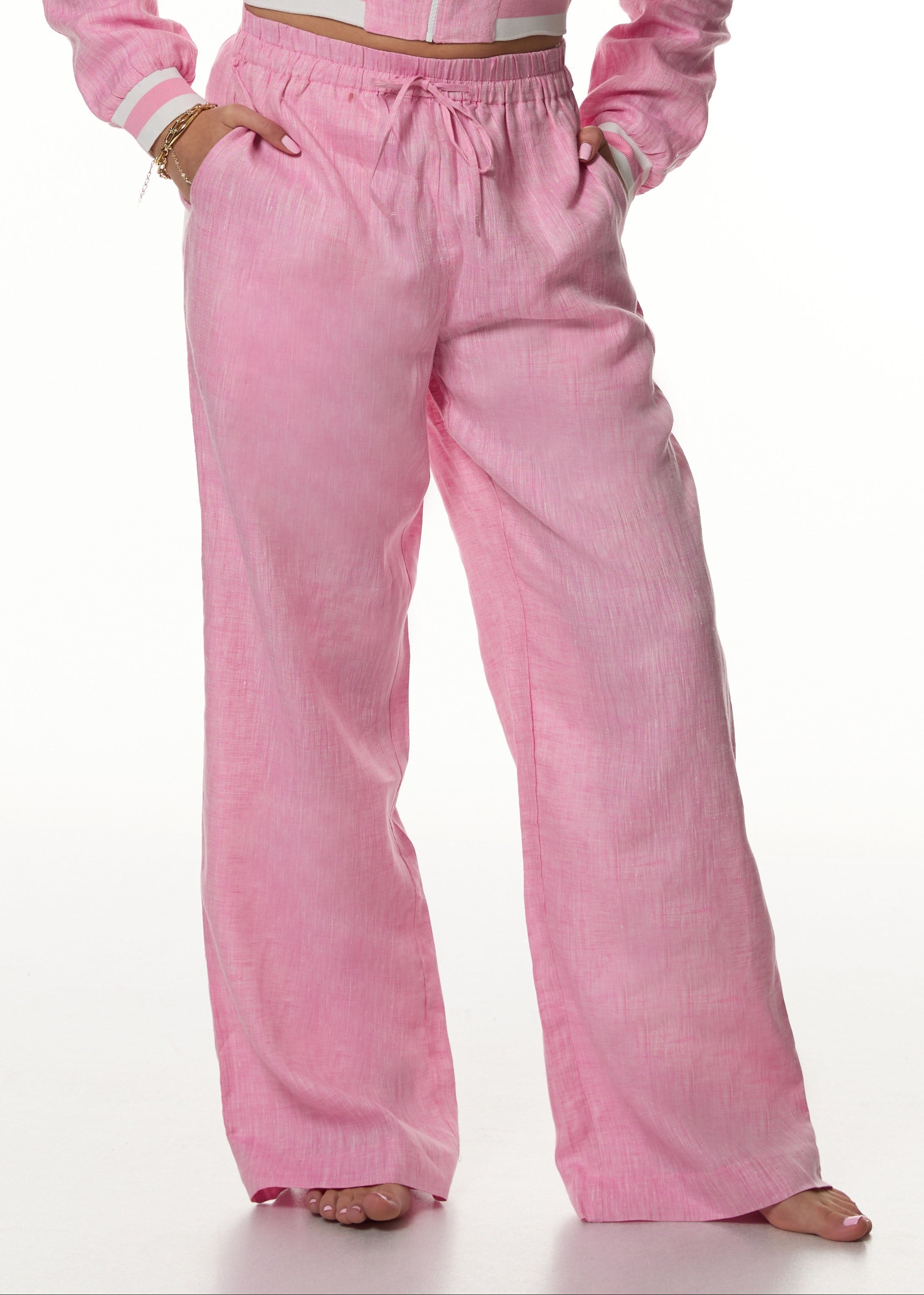 Luvra linen Pant- Cotton Candy